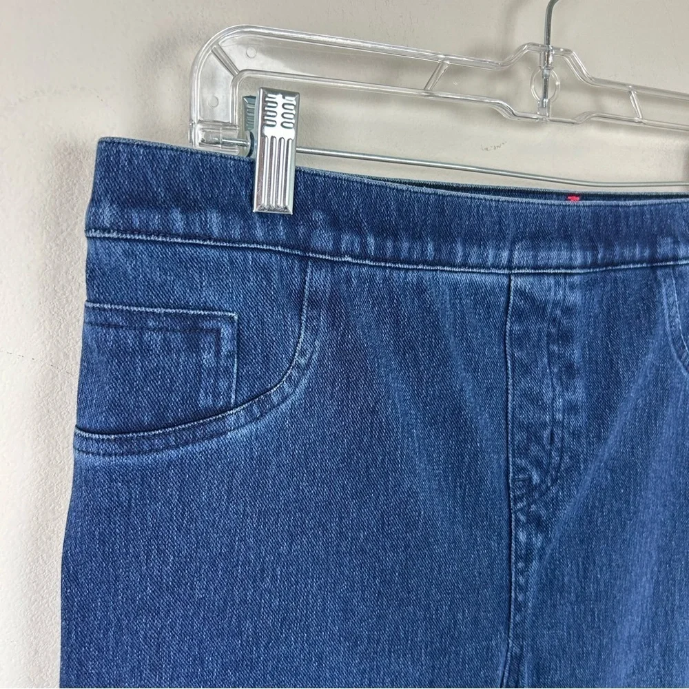 Spanx pull-on dark wash jean jogging pants "Jean-ish ankle leggings" size: 1X - Picture 3 of 9
